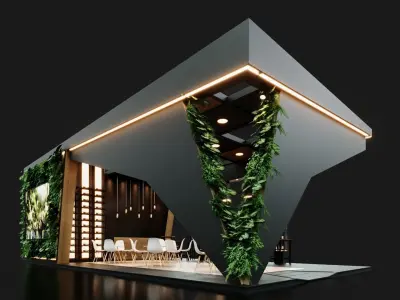 Exhibition Stand - 12m x 6m 3D model 3D model 3D model