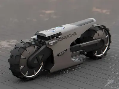 PORCHE CONCEPT VEHICLE RIGGED 3D model