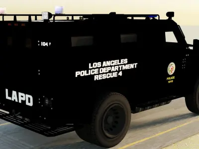 Police Los Angeles Bearcat Free low-poly 3D model