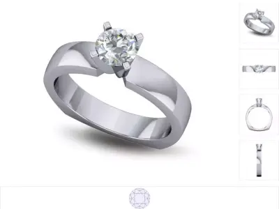 Women ring 3dm stl render detail 3D print model 32