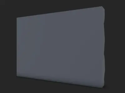 Grungy Rock Wall Geometry 3D model
