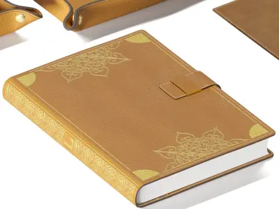 Leather Desk Accessories 3D model