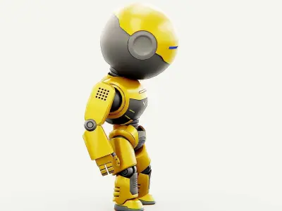 DROID NINO C-2  Rigged for Unreal Engine - Unity - MIXAMO  3D model