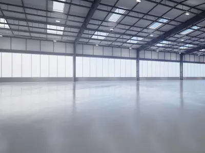 Airplane Hangar Interior 13 Low-poly 3D model