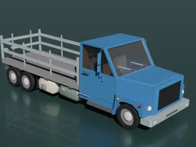 lowpoly cargo truck Low-poly 3D model