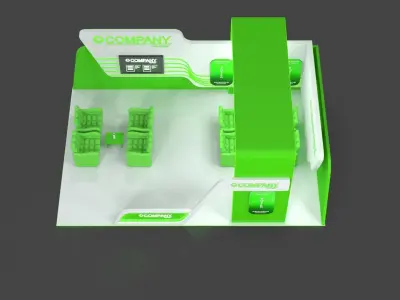 Exhibition Stand 1 Low-poly 3D model