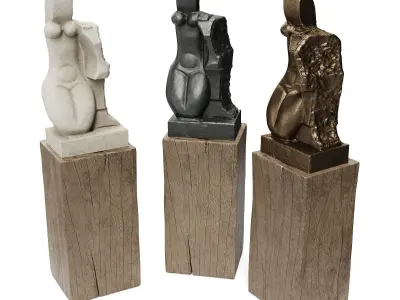 Cubist Woman figure 3D model