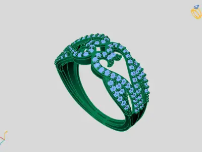 Women Ring 3DM Womens Ring 3d models 3D print model 3D print model 73