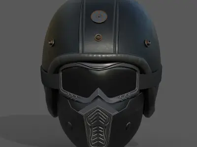 Helmet racer spot protection safety futuristic scifi  Low-poly 3D model