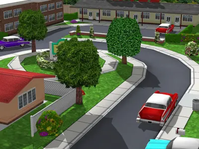 3DRT - Nuke Town Vintage Level  Low-poly 3D model