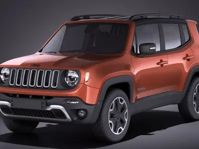 Jeep Renegade 2017 VRAY 3D model