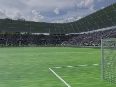 Soccer Stadium - Soccer Fans Low-poly 3D model purchase