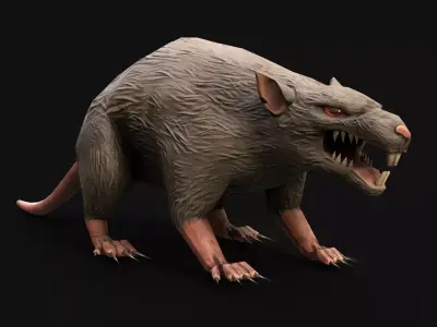 Mobile Rat Low-poly 3D model