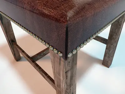 Traditional GAINBOROUGH leather chair 3D model