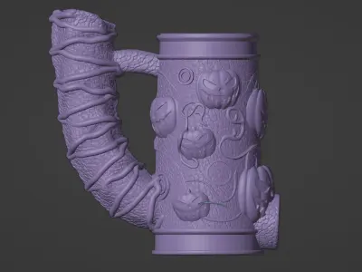 HALLOWEEN-THEMED DICE TOWER AND CAN HOLDER WITH PUMPKIN DESIGN 3D print model