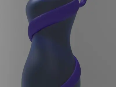 Water Bottle Free 3D model