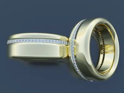 Wedding Gold Ring 3D print model