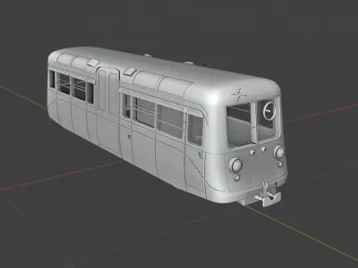 1949 Southend on Sea Pier Railway 4 Wheel Single Deck Car 3D print model