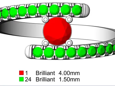 Half Eternity Ring 3D model