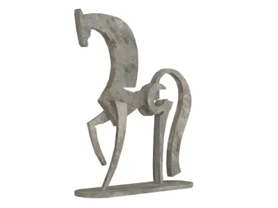 horse sculpture  Low-poly 3D model purchase