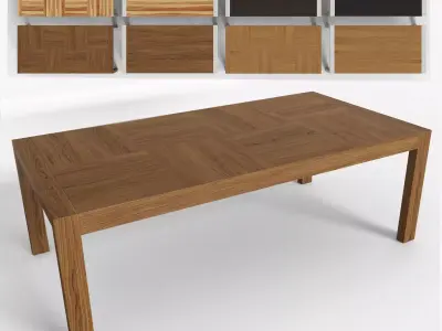 dining table 3D model 2