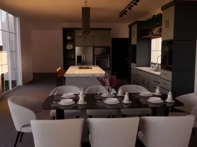 kitchen luxury Free 3D model