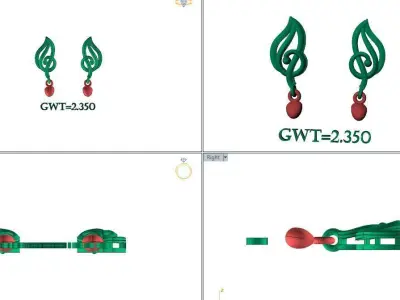 FASION EARING 3D model buy