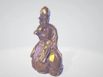 Ra bust WIREFRAME VORONOI WIREMESH MESH 3D print model