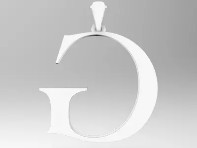 Alphabet Latin G 3D print model
