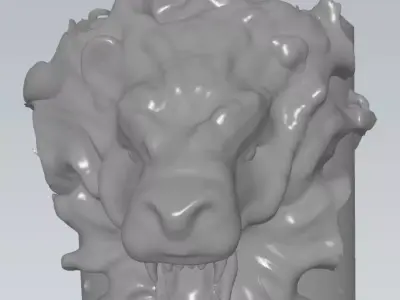 MakeIT Lion Vase 3D Model 3D model