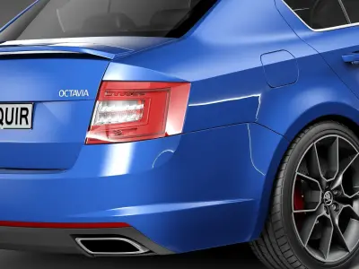 Skoda Octavia RS sedan 2014 3D model
