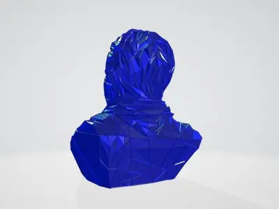 Theodore Roosevelt bust WIREFRAME VORONOI WIREMESH MESH 3D print model