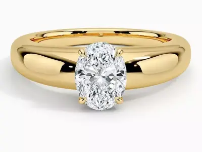 Solitaire Engagement Ring 10 3D print model