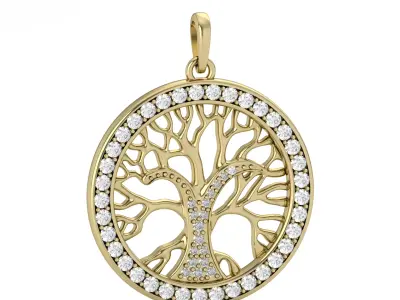 Tree of Life Pendant  Luxury 3D Printable Jewelry Model  3D print model
