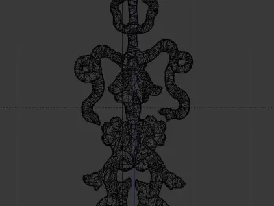 Classic decor ornament v-3D model 46 3D model
