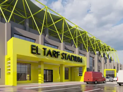 Football Stadium with 10000 seates  3D model