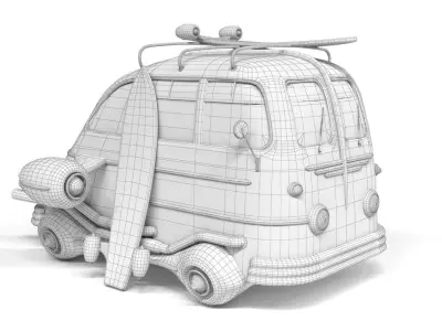 Low poly cyberpunk ban Low-poly 3D model