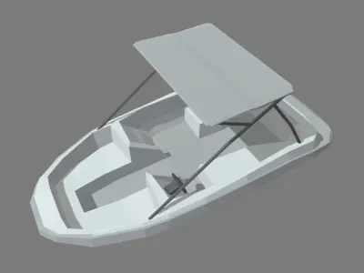 Low Poly Boat 01 Low-poly 3D model