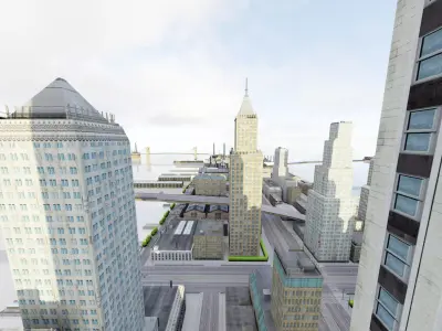 Big City low poly count 3D model