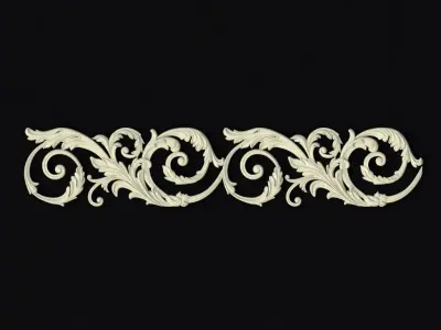 Central decor ornament for furniture 3D model 660