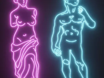 Neon decor 2 3D model