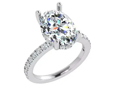 Oval Diamond Ring 4134 3D print model