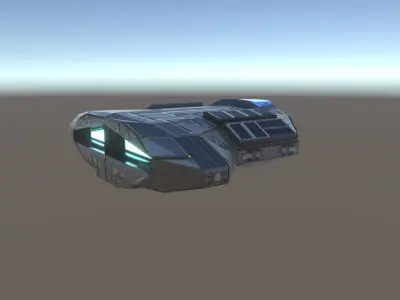Cargo ship Free low-poly 3D model