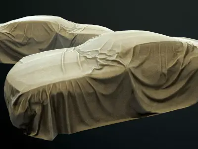 Car Cover a Low-poly 3D model