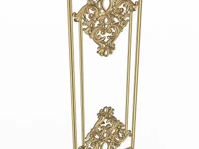 Boiserie Carved Decoration Panel 015 Low-poly 3D model