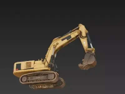 Excavator 3D Model - Construction Vehicle - PBR Textured 3D model
