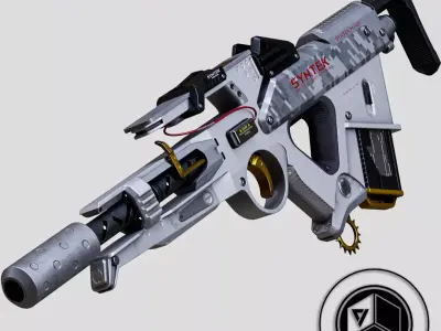 SYNTEK M-42 VANTAGE Sci-Fi Assault Rifle Low-poly 3D model