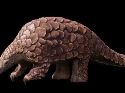 Pangolin Rigged Low-poly 3D model