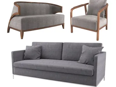 modern futniture set 3D model