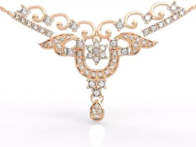 Angel Wing Diamond Necklace  3D print model